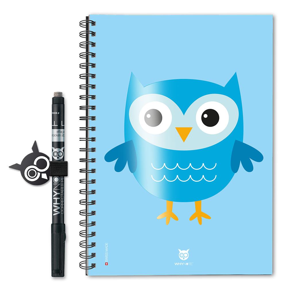 Whynote Book Eco - A5 - Cartoon Owl Blue Whynote Book Eco - A5 - Cartoon Owl Blue