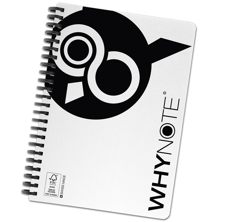 WhyNote Bloc note effaçable A5 - Pages blanches Blanc - Whynote Format A5 -  WhyNote - Boutique - Montres-Leurs